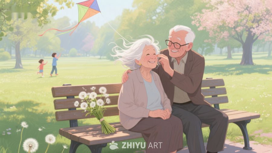 公园长椅上的温馨时光 202