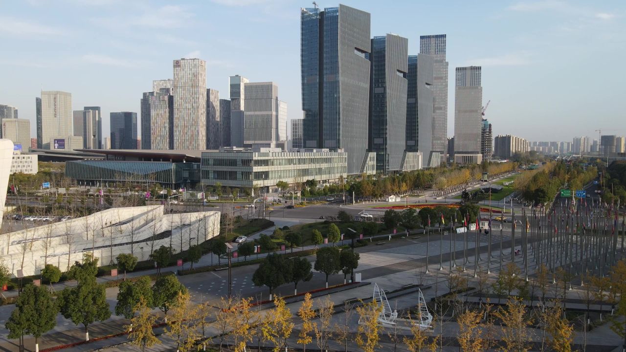 江苏南京城市风光旅游景区地标建筑航拍 