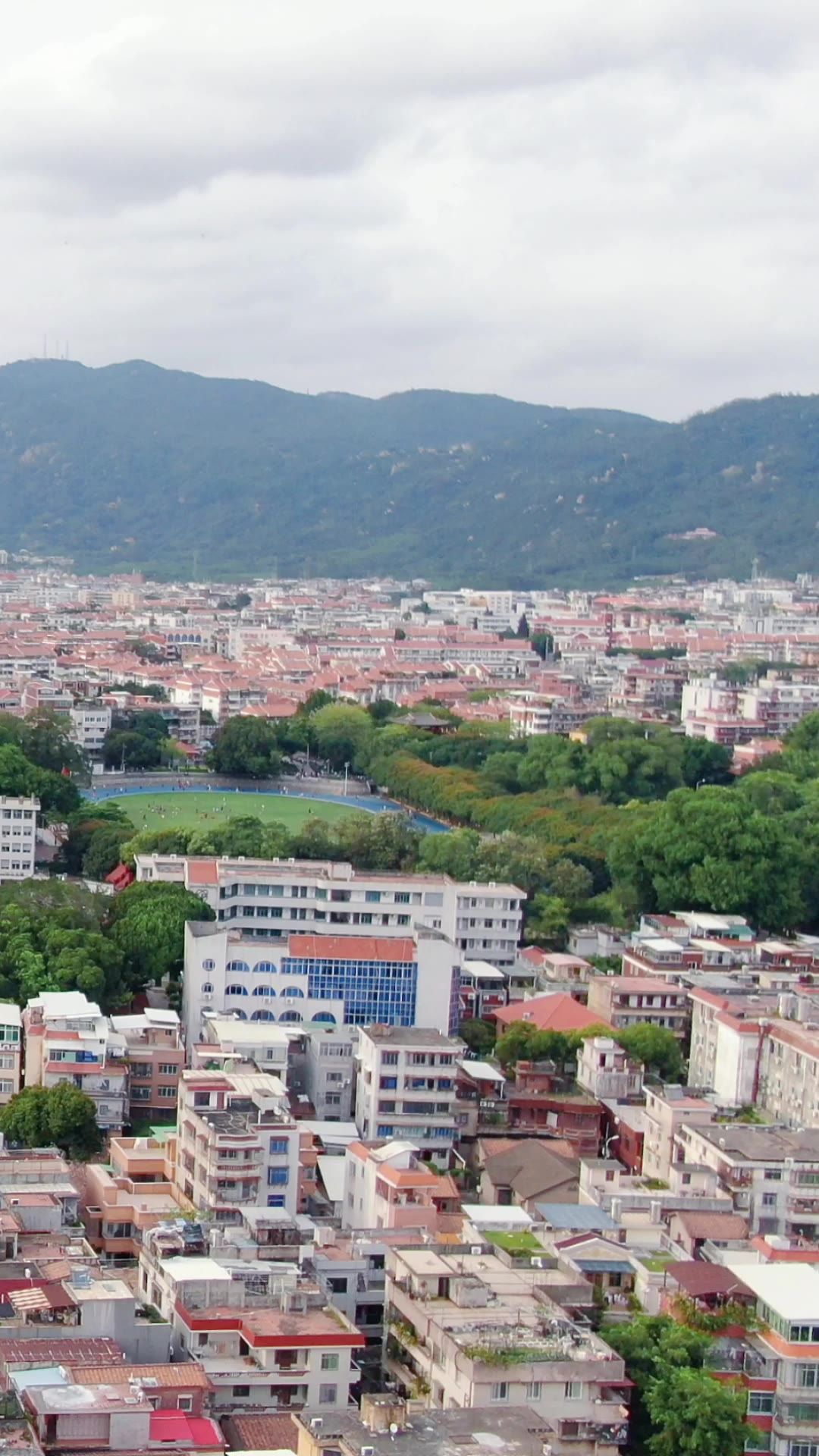 旅游景区福建泉州古城竖屏航拍