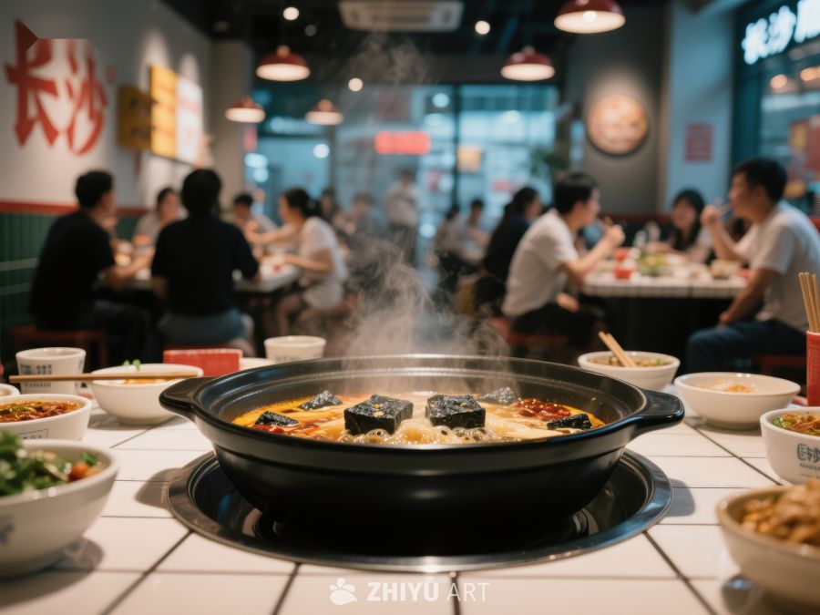 热气腾腾的火锅宴，餐厅内宾客满座 525
