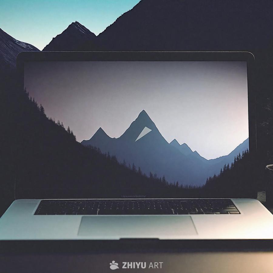 一台MacBook Pro笔记本电脑，屏幕上显示着