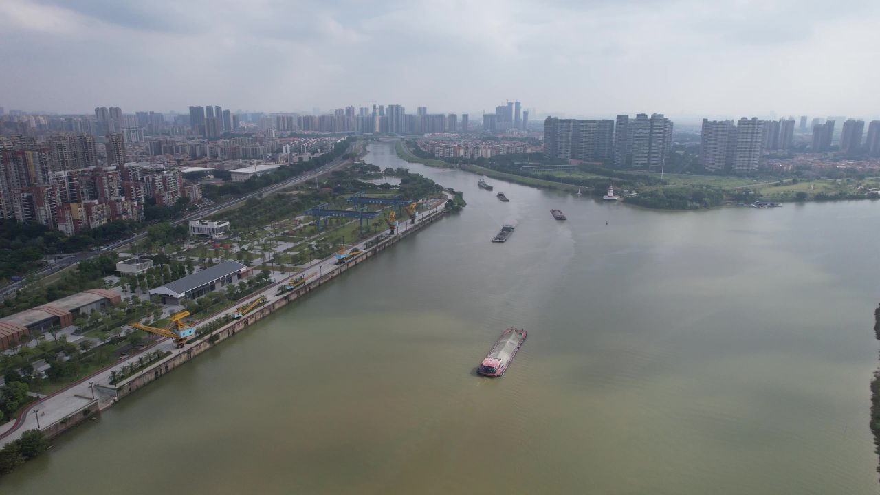 广东佛山城市风光航拍 