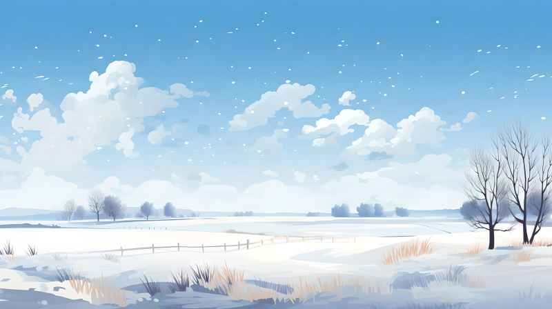 冬季唯美创意背景插画图 103