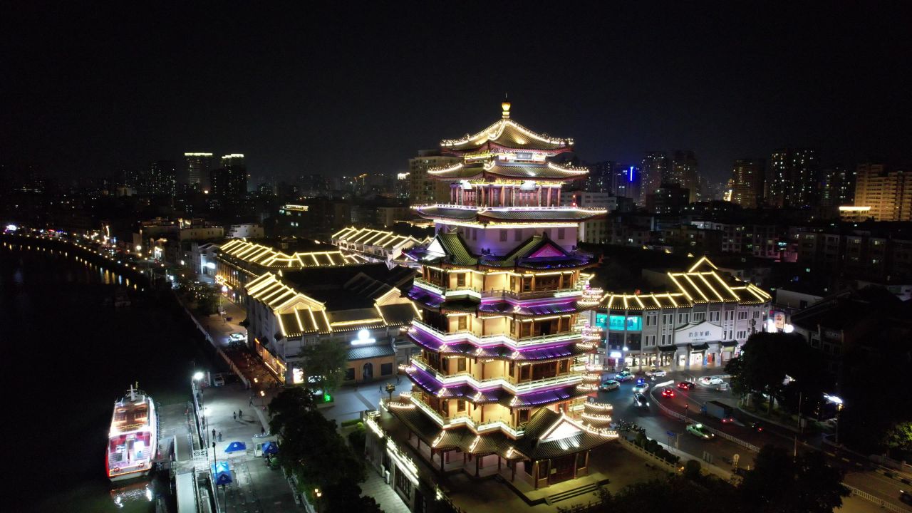 广东惠州合江楼航拍