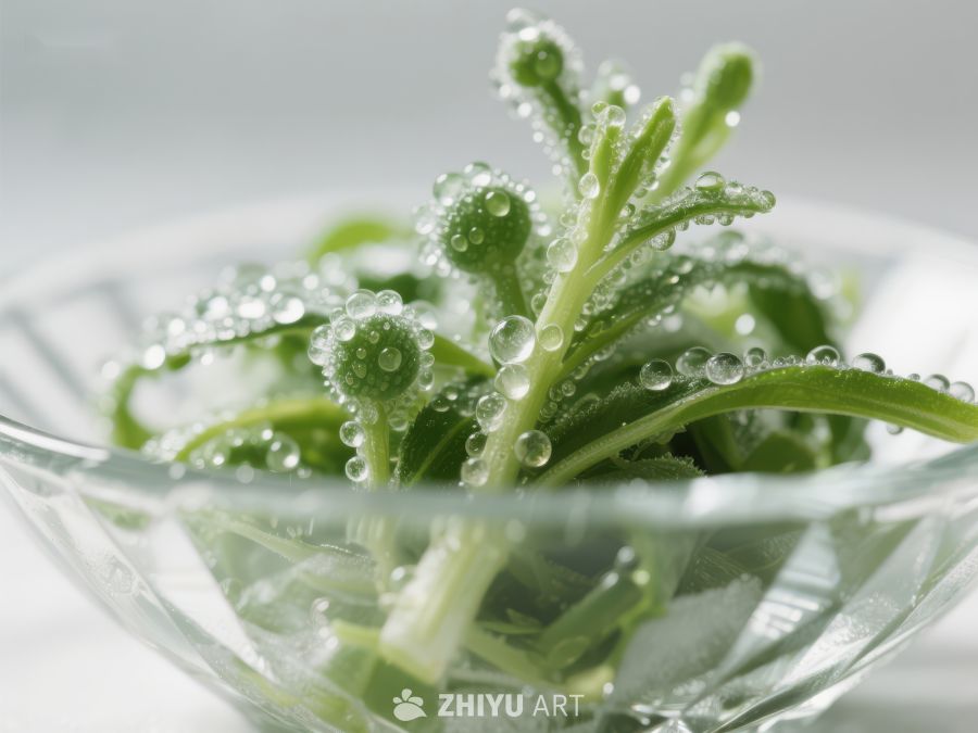 清新绿植水珠特写 1253
