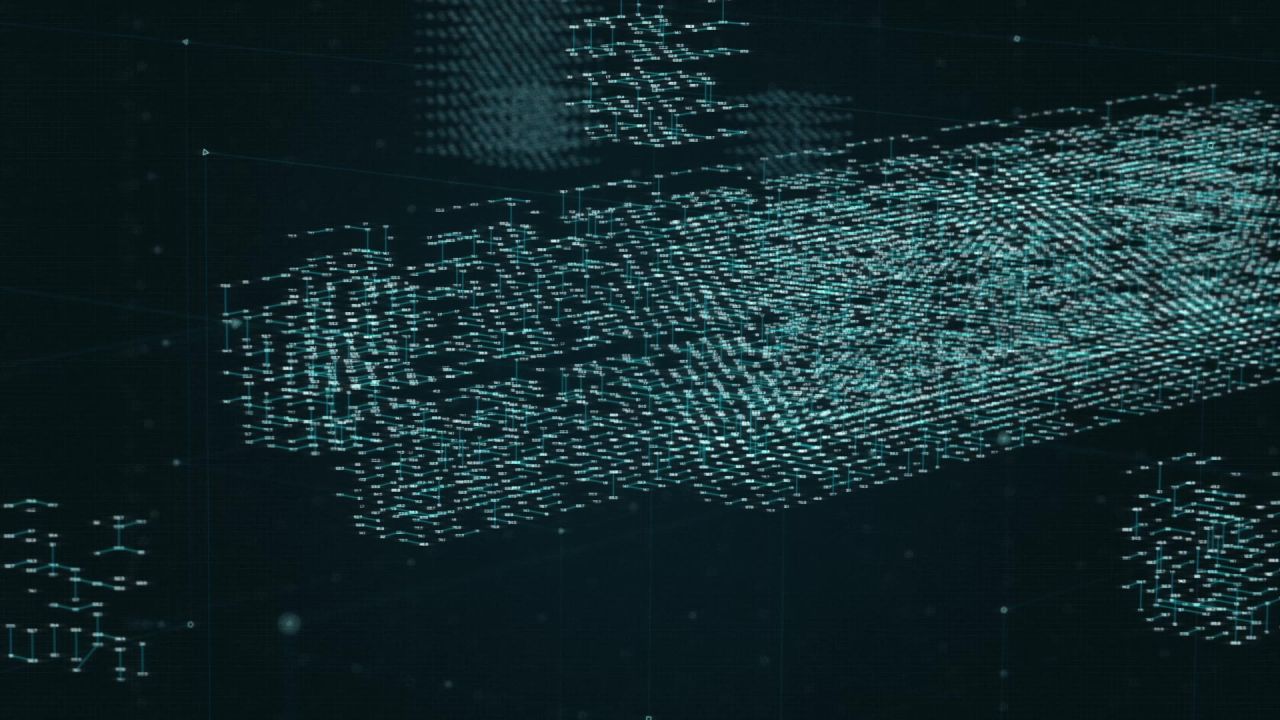 数字科技流动代码字母抽象互联网络金融视频素材 37