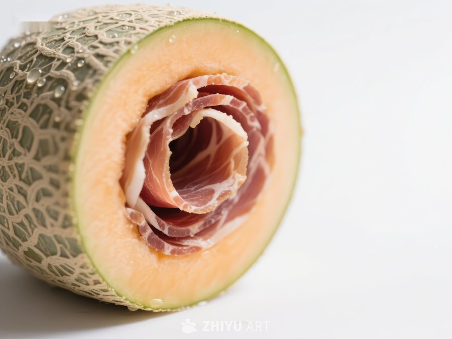 哈密瓜配火腿，创意美食组合