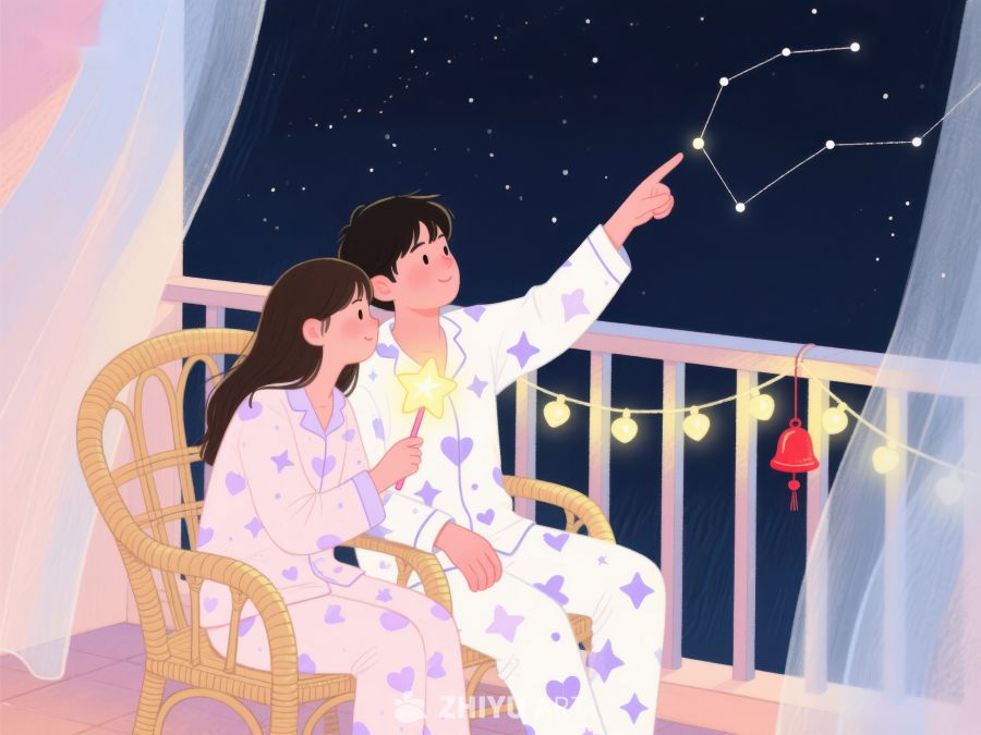 情侣夜晚观星温馨时刻 563
