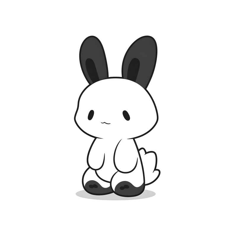 兔子贴纸素材 2