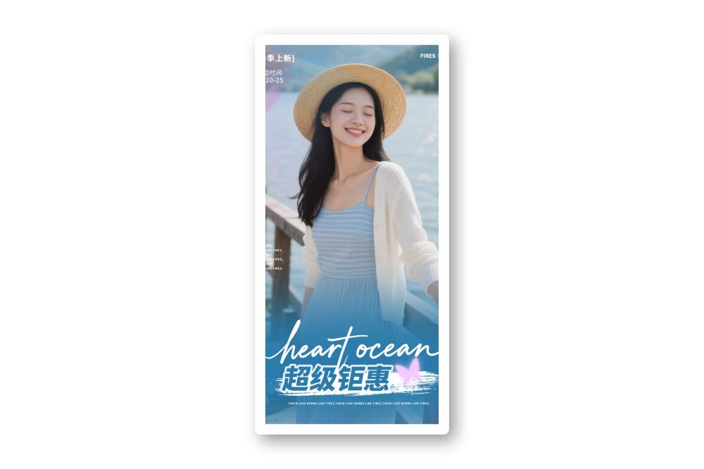 春日夏日上新服装海报促销活动海报服装女装