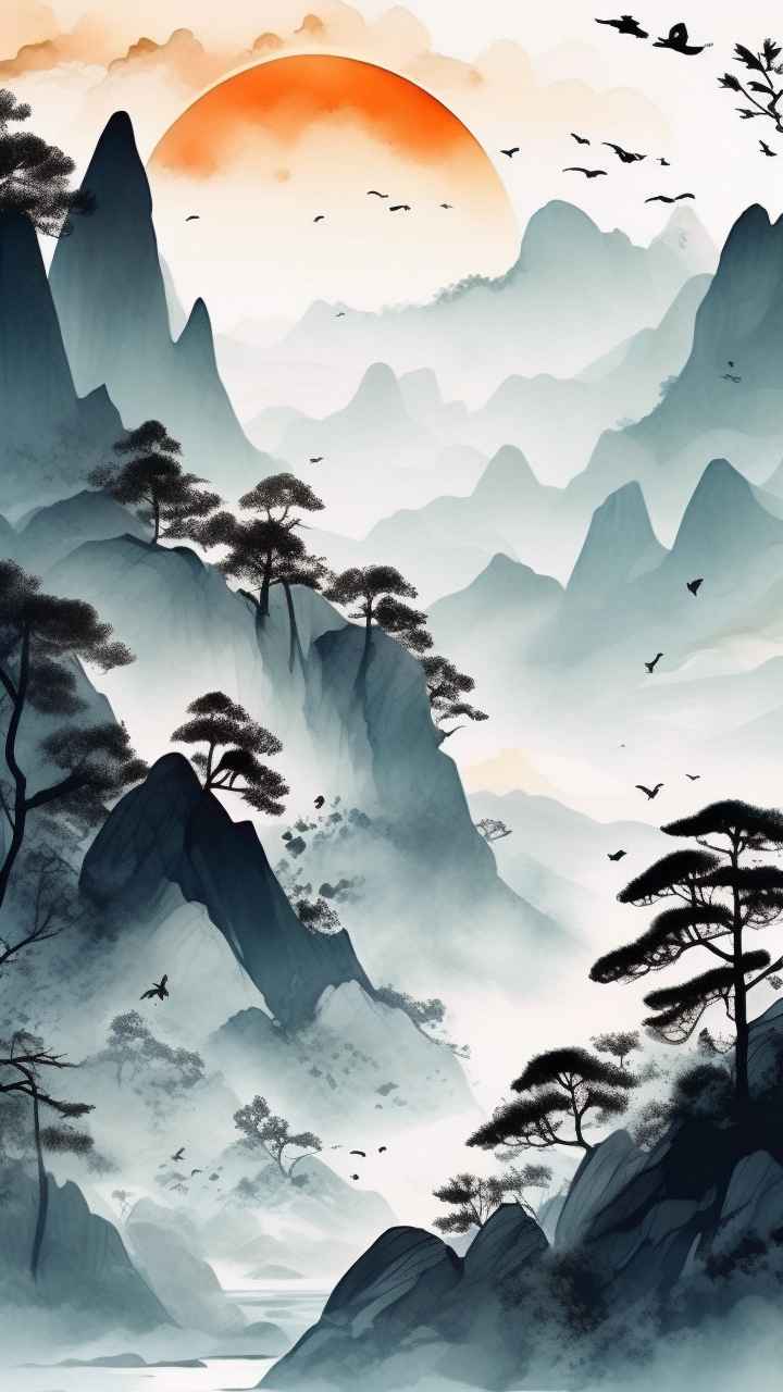 山水画国风背景 62