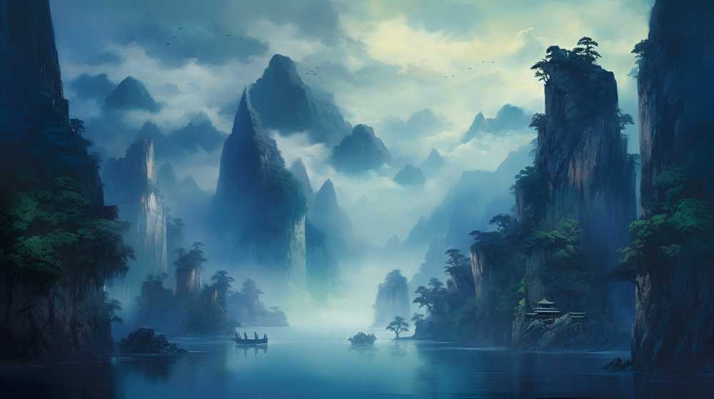 山水画每一幅都是艺术