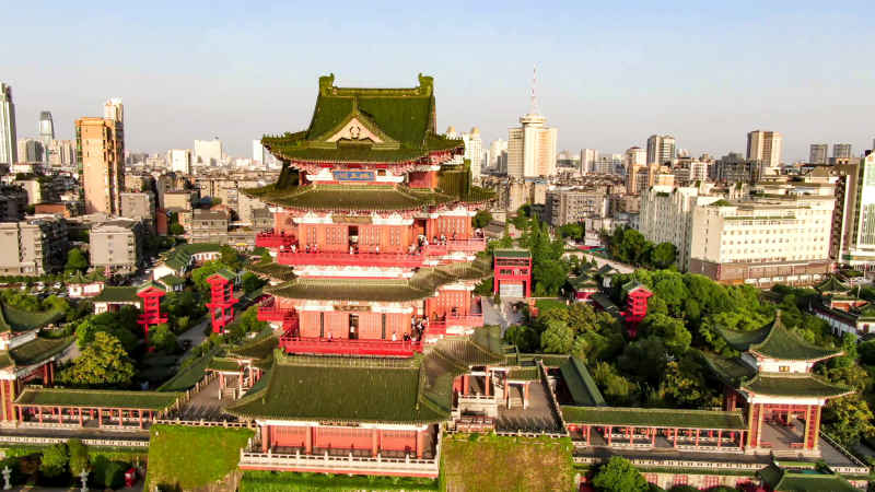 江西南昌城市风光航拍摄影图