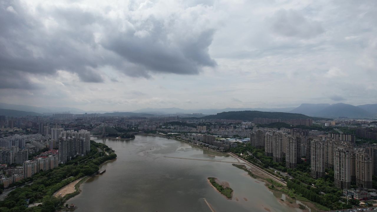 福建福州闽江风光鼓山大桥