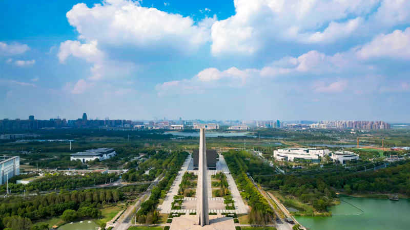 安徽合肥城市风光航拍图 