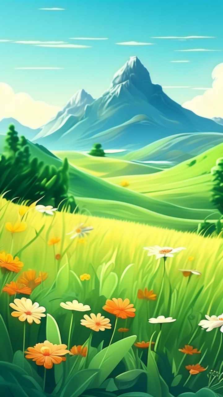 卡通花山与草在极简主义南方农村 55