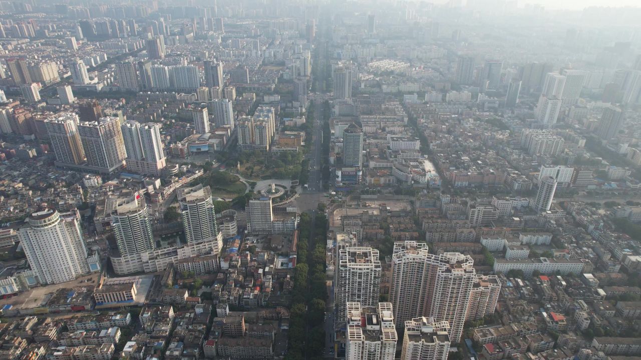 北海城市风光城市大景航拍  