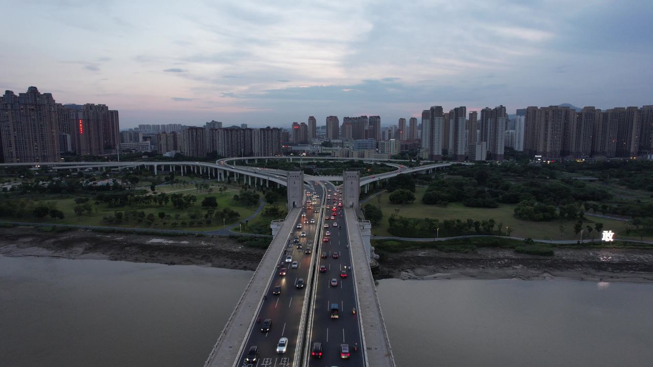 福建泉州城市风光航拍 