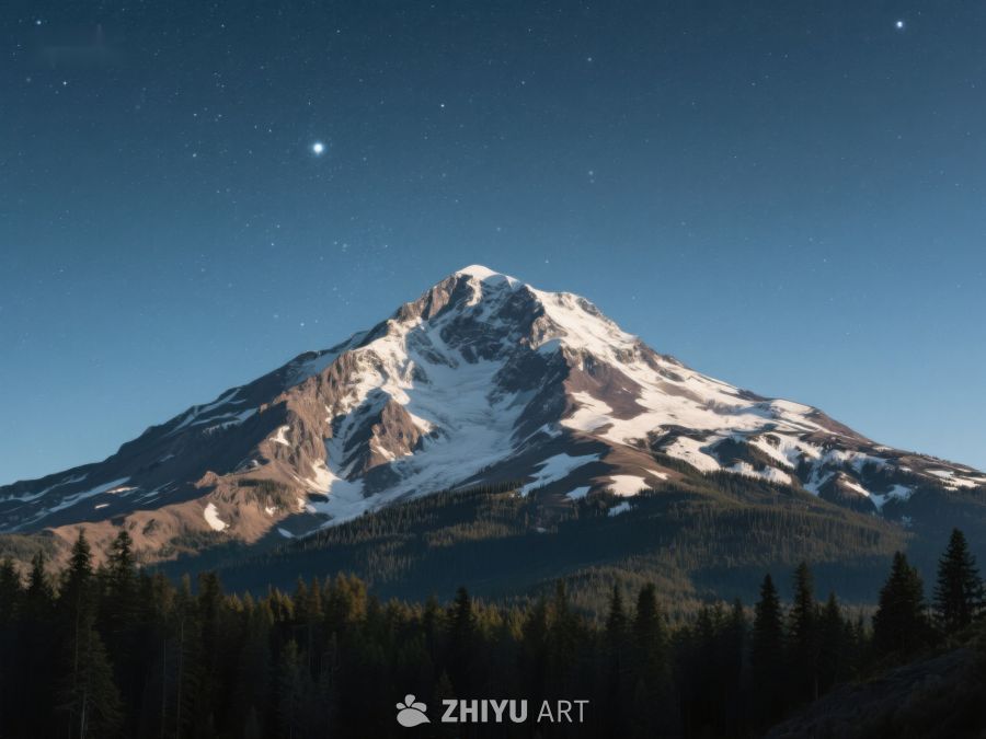 雪山夜景，星空璀璨 217