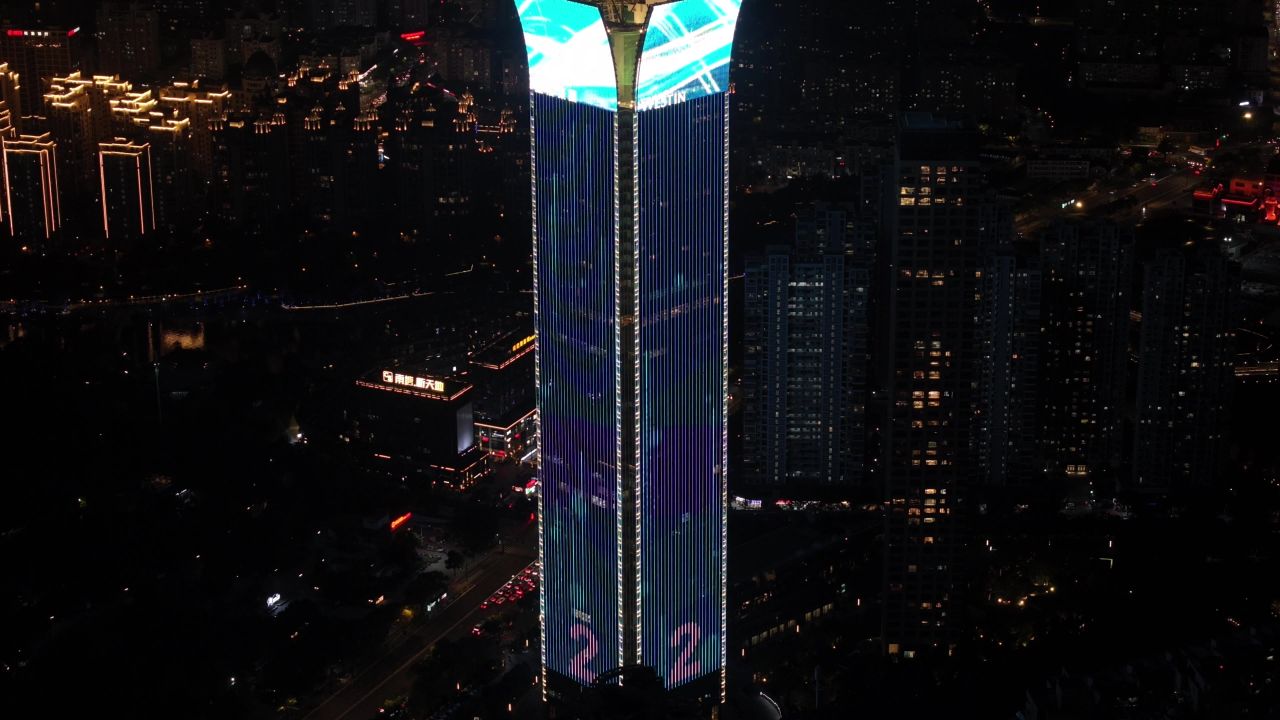 温州城市晚霞和夜景 27