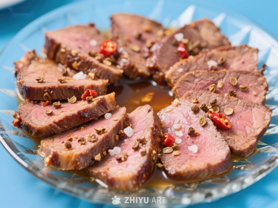 香辣牛肉片配辣椒籽