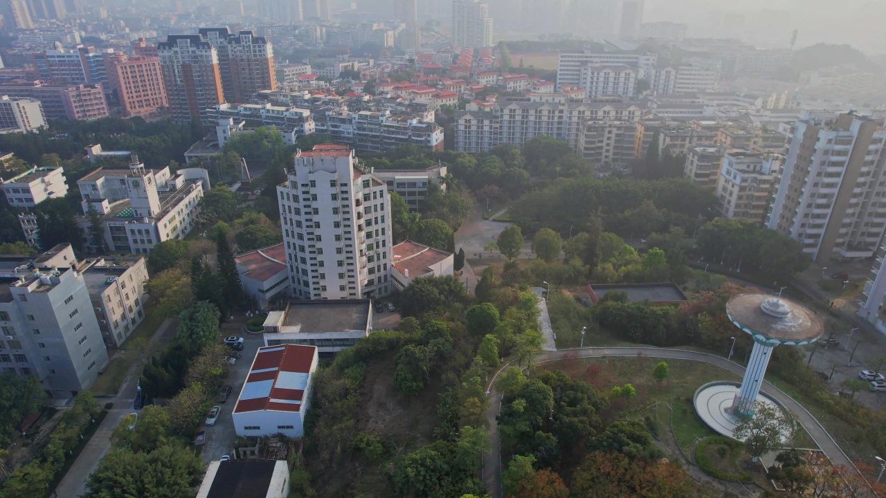 航拍福建莆田学院景观