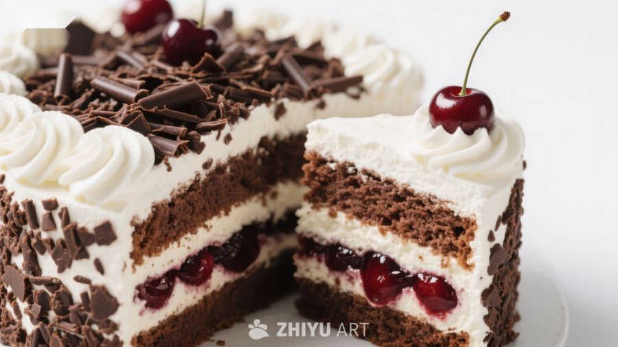 黑森林蛋糕切片展示