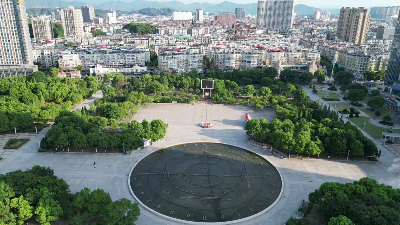 航拍江西萍乡秋收起义广场