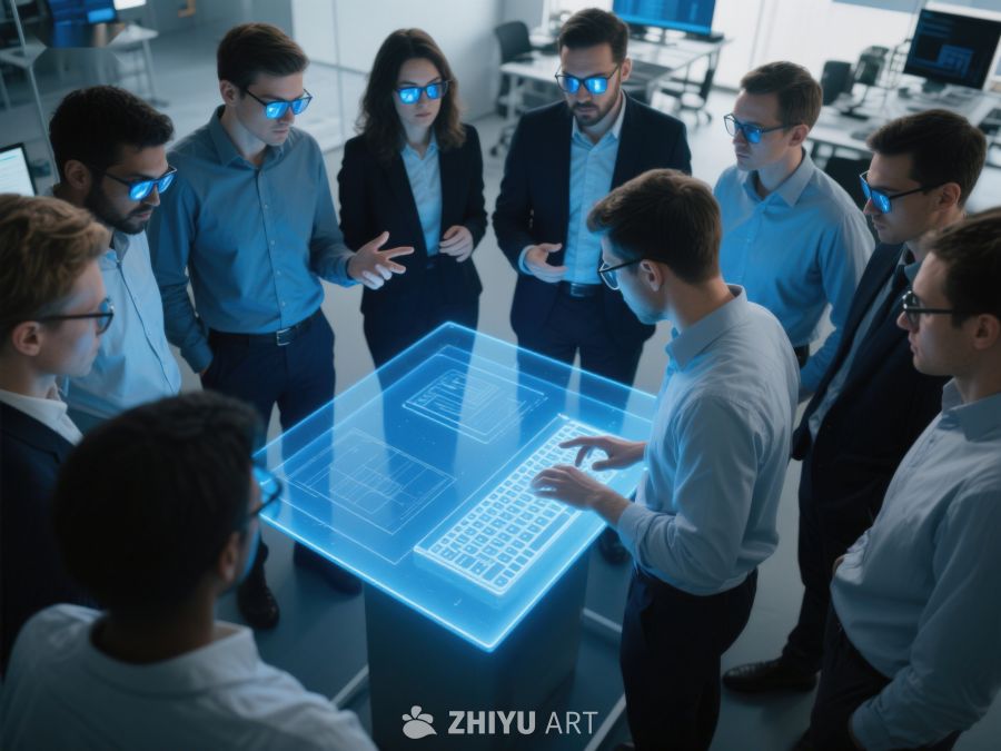 团队协作未来科技互动展示 461