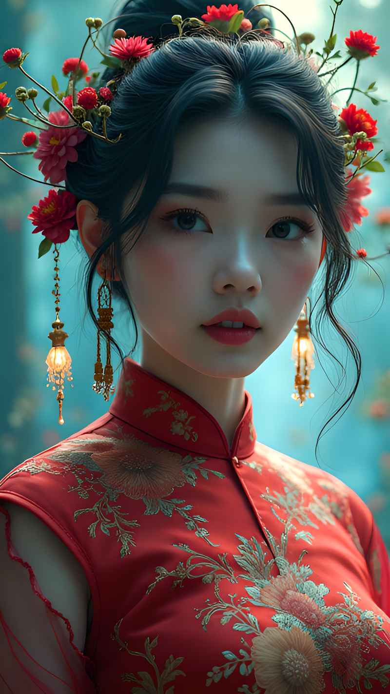 森林系好看拍摄特色美女 100