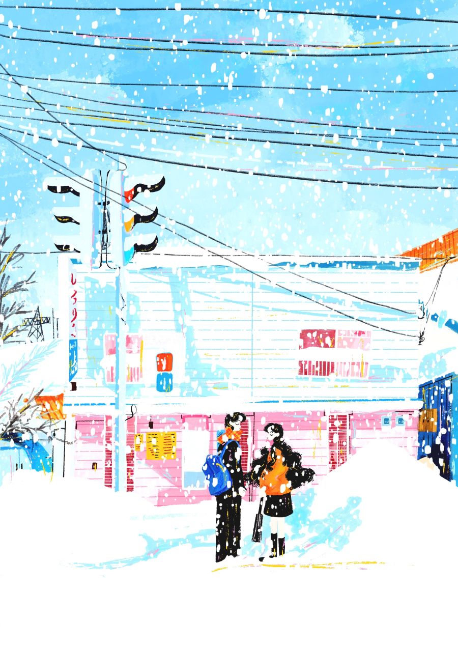 原创治愈插画作品素材四季节气节日自然 13