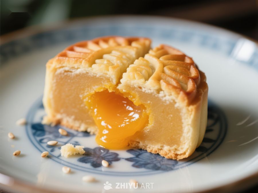 流心月饼，金黄馅料诱人 630
