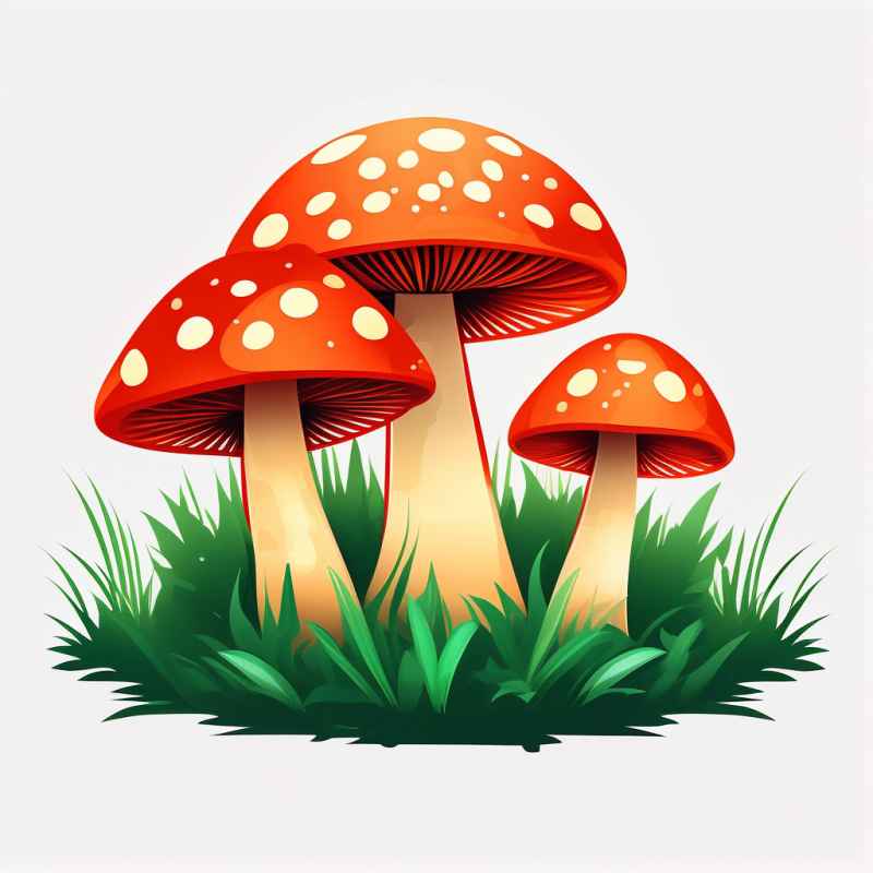 蘑菇符号彩色卡通风格图标设计 5