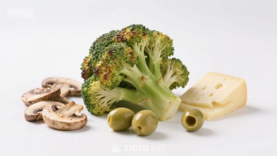 西兰花与多种食材组合