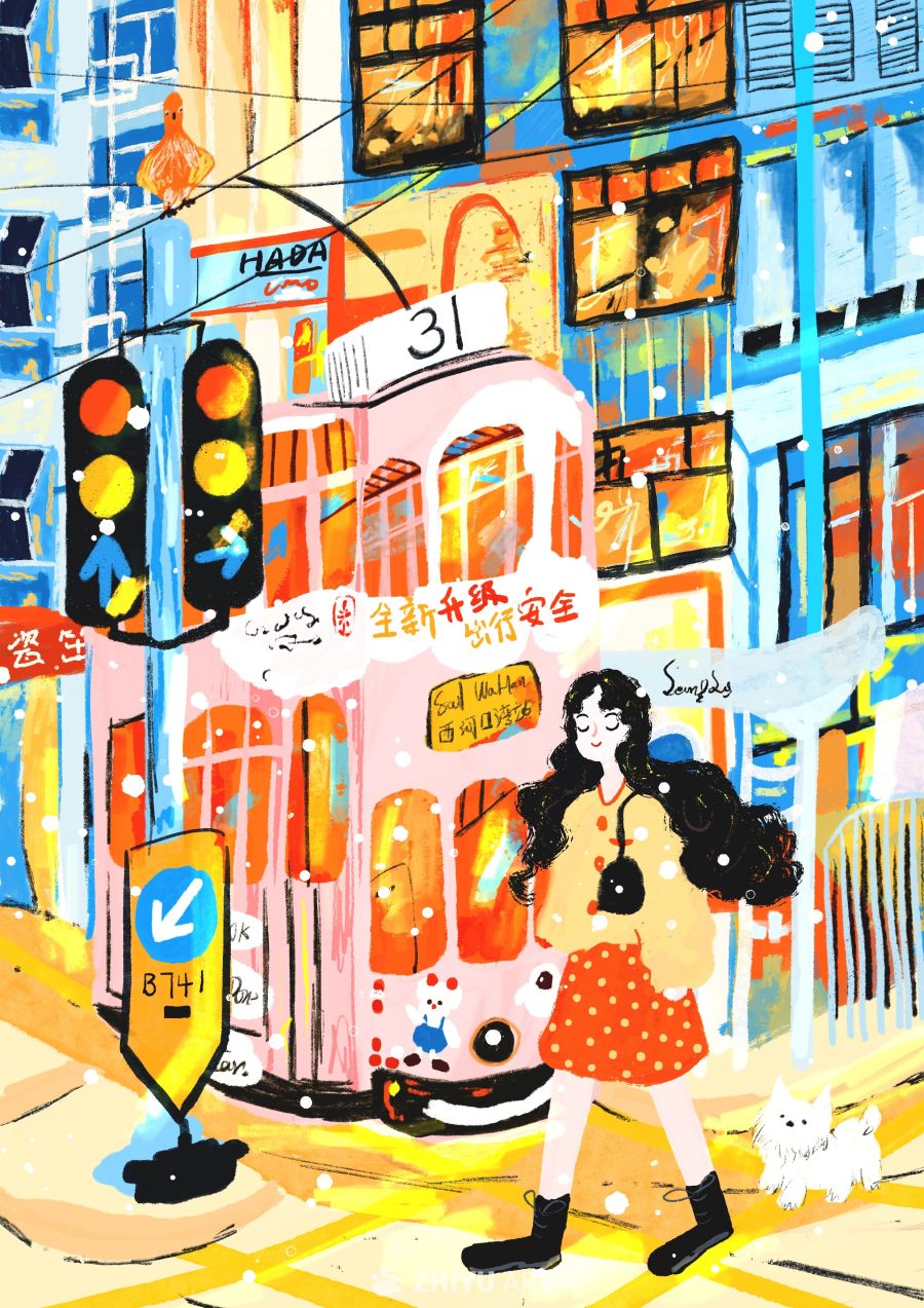 原创治愈插画作品素材四季节气节日自然 89