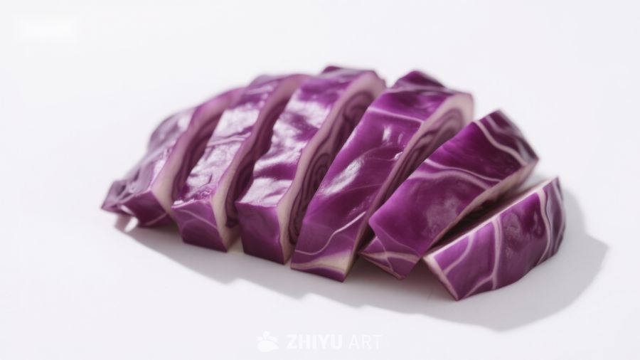 切片紫甘蓝特写