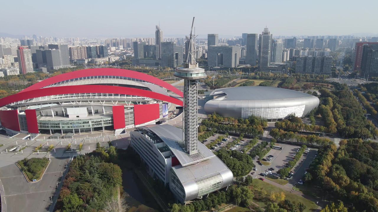 江苏南京奥林匹克中心航拍
