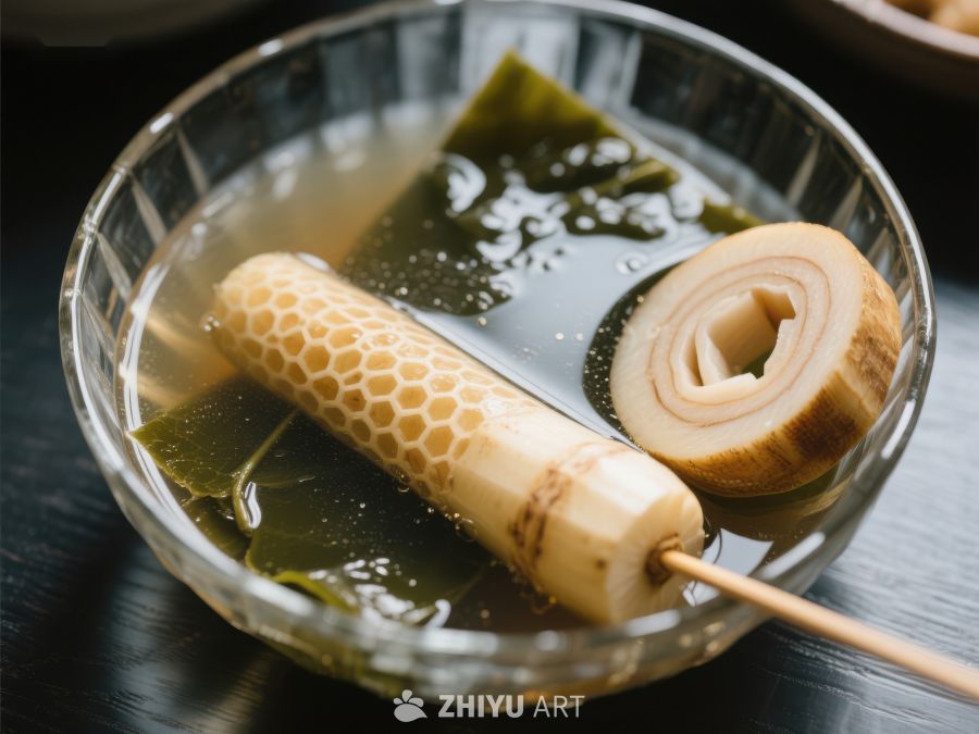 日式料理中的竹笋与海带汤 221