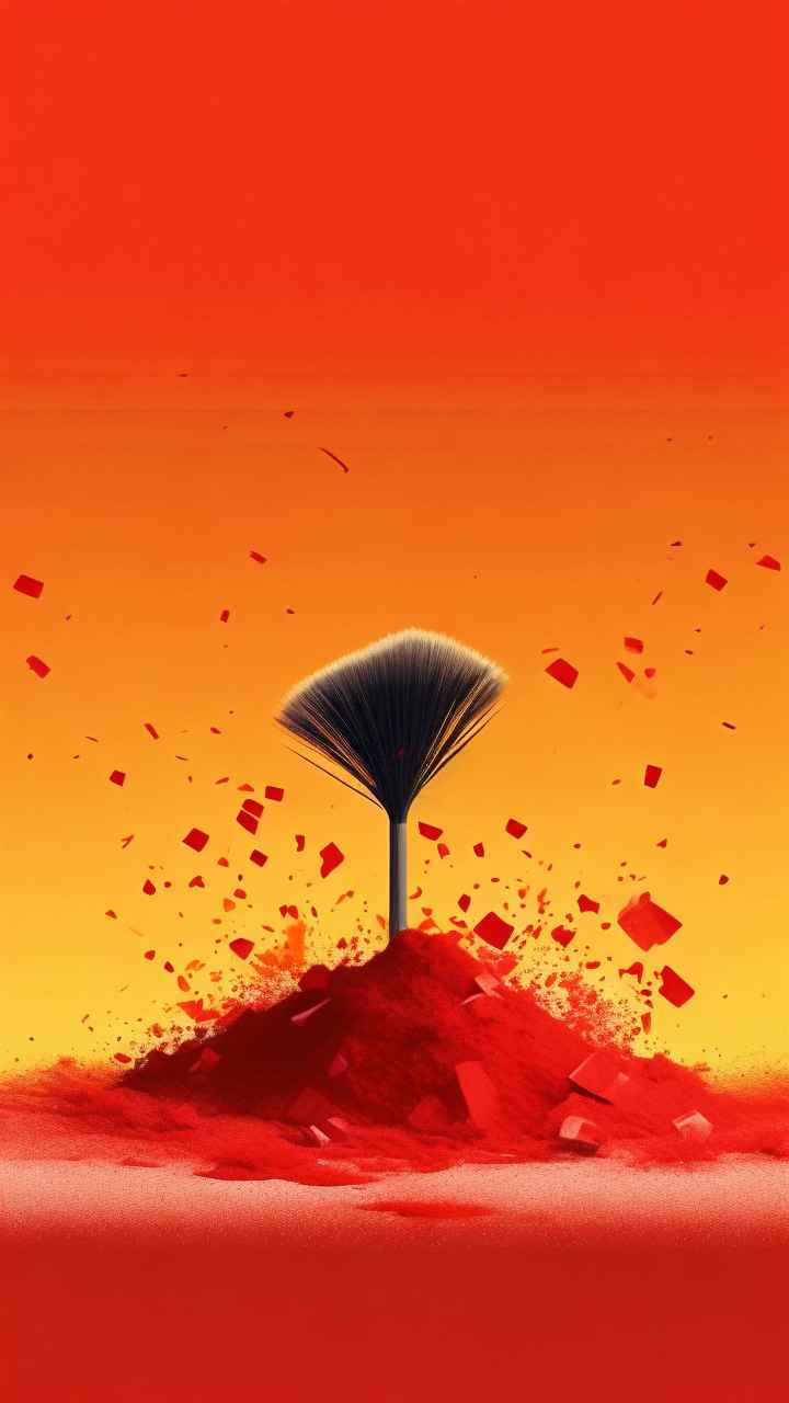 春节新春扫尘简约插画背景 53