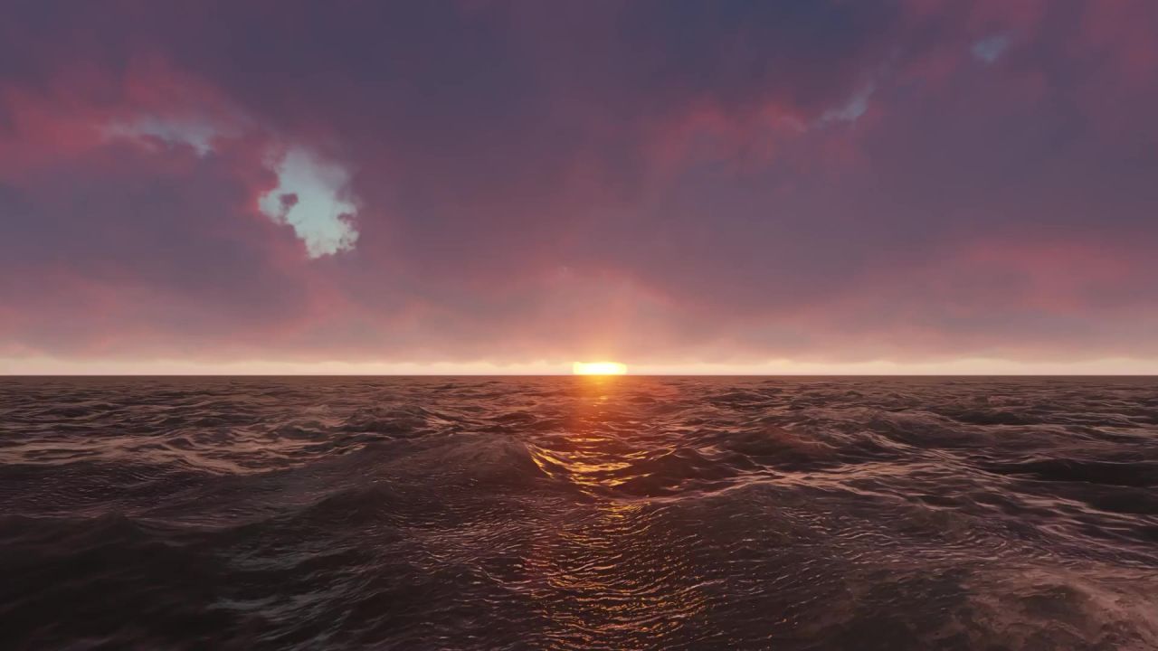 日落海海洋波晚上
