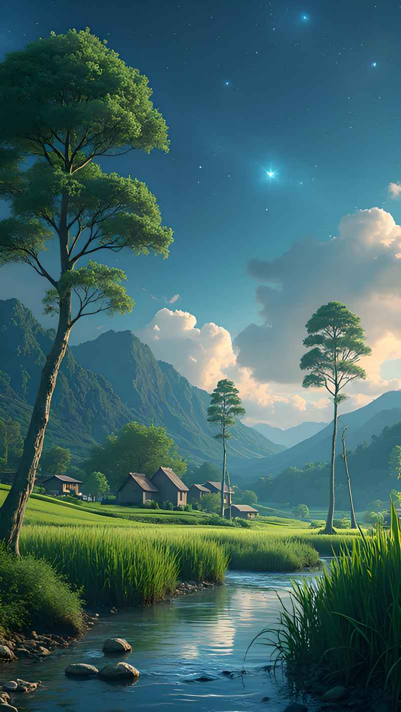 未来风格大自然森林超自然风景画质 50