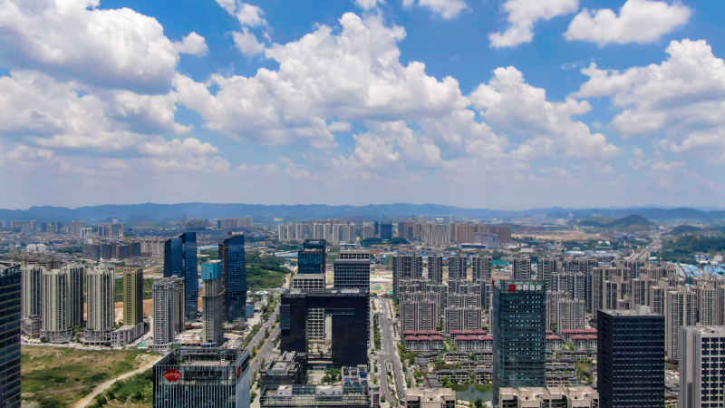 贵州贵阳城市建设航拍摄影图
