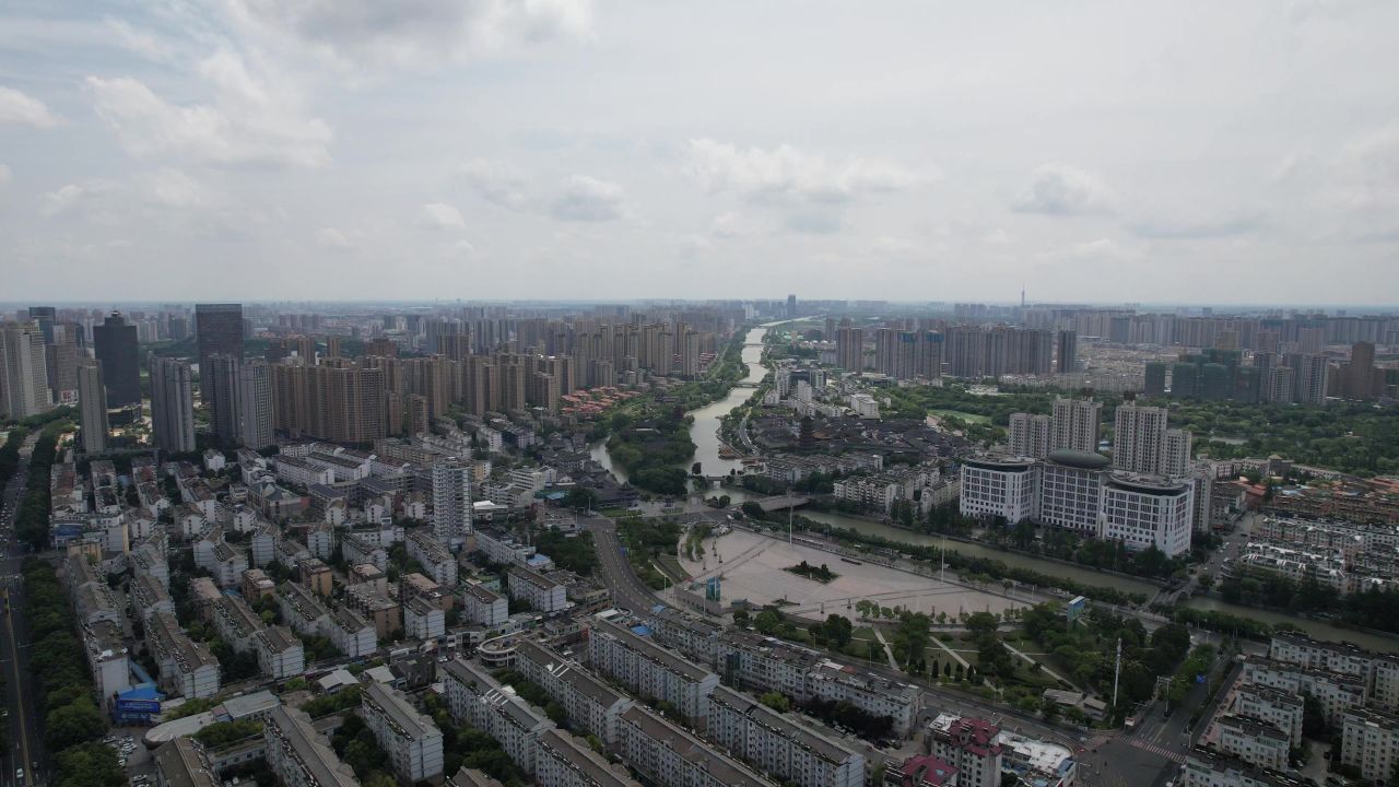 江苏宿迁城市风光旅游景区航拍