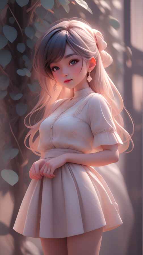 粉色女孩治愈系
