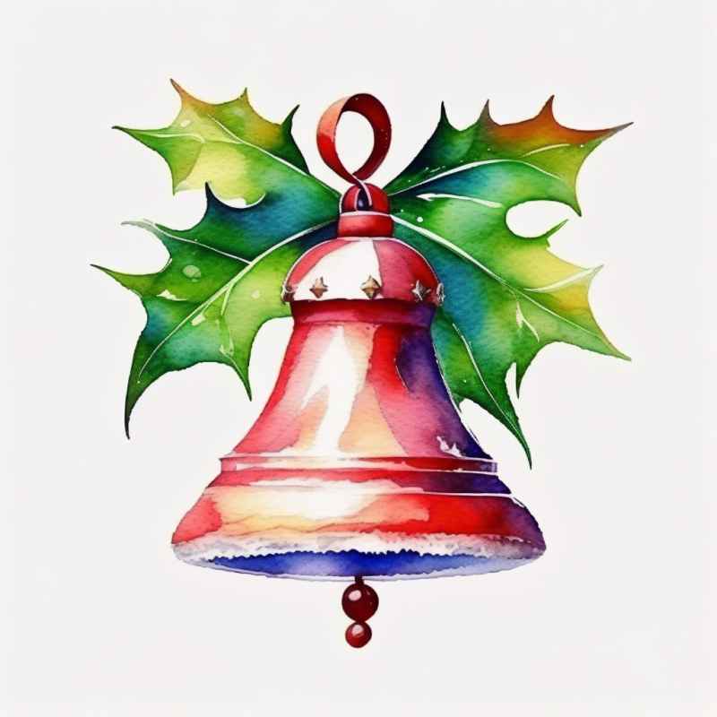 圣诞节铃铛元素插画 18