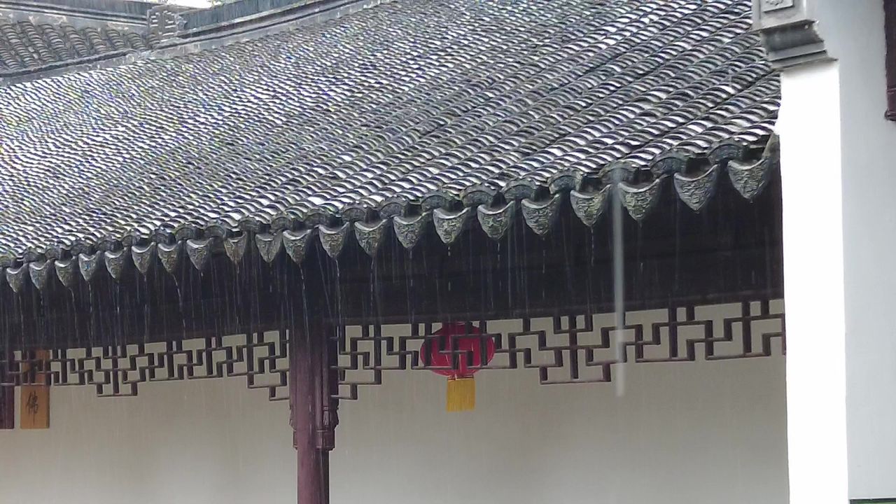 江苏苏州下雨素材实拍