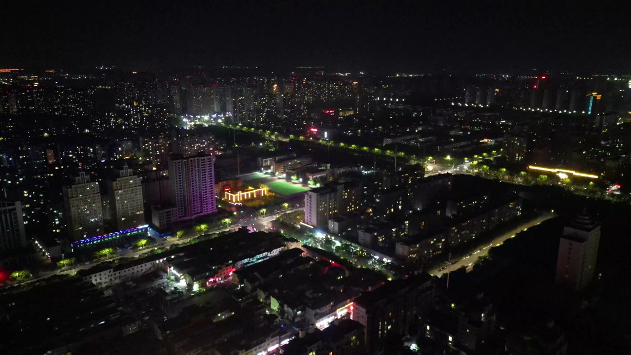 河南许昌城市风光地标建筑航拍 