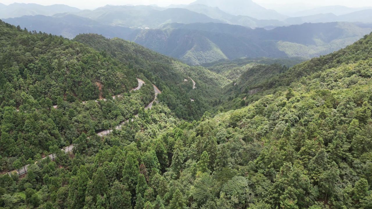 祖国大好河山壮丽山河蓝天白云航拍 