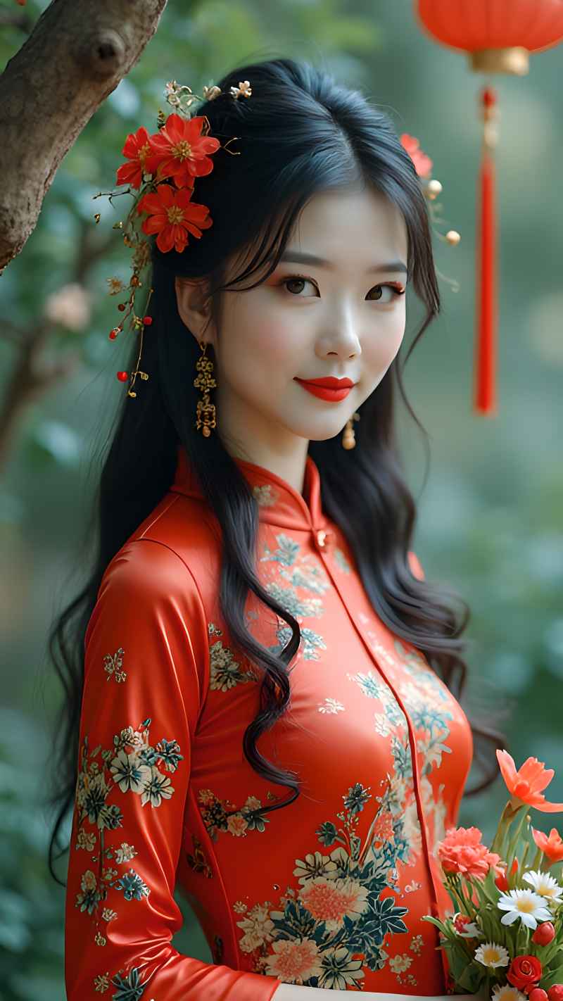 红色女子户外拍摄系列高清艺术视觉 24