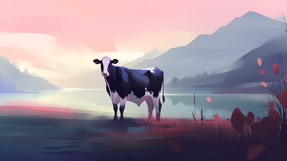 牛插画背景图